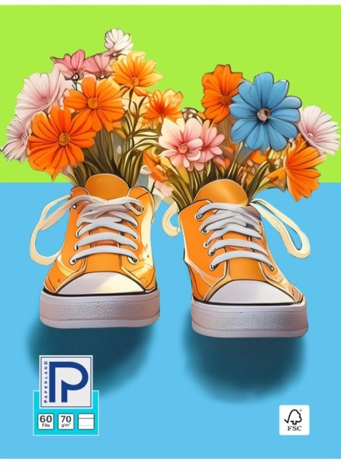 Caiet A4, 60file, dictando 70g/mp, Paperland motiv Steps