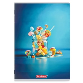 Caiet A4 Herlitz, dictando, 80file, hartie de 70g, coperti carton, motiv Megamix2 - Img 2