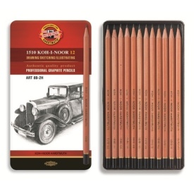 Set 12 creioane grafit Koh-I-Noor Arta 8B-2H, K1512