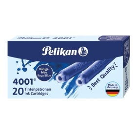 Set 20 patroane mici, cerneala albastru royal 4001, Pelikan