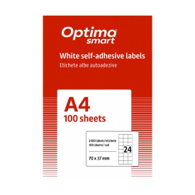 Etichete autoadezive albe, colturi drepte , Optima Smart - Img 8