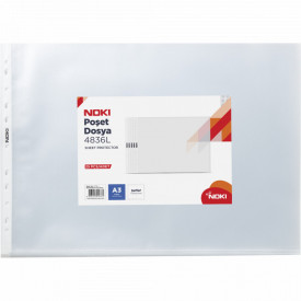 Folie protectie A3 landscape, 40microni, 25folii/set, Noki