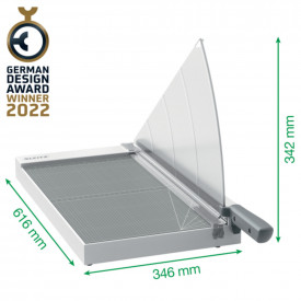Ghilotina LEITZ Home Office Precision, A3, 10 coli, indicator laser inclus, gri - Img 2