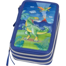 Penar neechipat Faber Castell, 3 fermoare, motiv Dinozaur