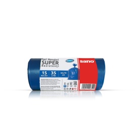 Saci menaj 35L super rezistenti 50x70cm, Optima, 15buc/rola