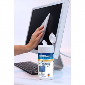 Servetele umede pentru curatare monitoare TFT/LCD/notebook, 100/tub, DATA FLASH - Img 2
