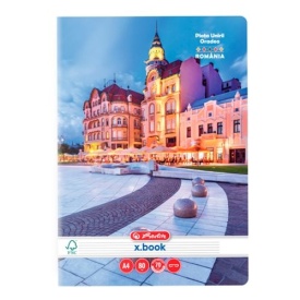 Set 5 caiete A4, 80file, dictando, Herlitz motiv Romania - Img 2