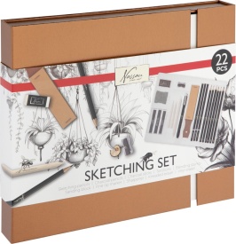 Set profesional de desen Nassau fine Art, 22 bucati in cutie