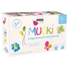 Acuarele Finger Paint Mucki Children of Fortune 50 ml 6 culori/set
