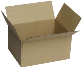 Cutii din carton cu pliere, clape exterioare opuse în capac și bază