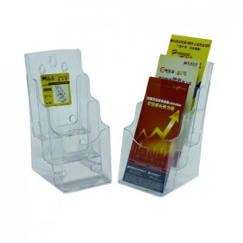 Display plastic 1/3A4, pentru brosuri, de birou/perete, KEJEA - Img 1