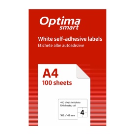 Etichete autoadezive albe, colturi drepte , Optima Smart - Img 5
