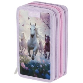 Penar echipat Herlitz, 3 compartimente, 31 piese, motiv Whisper Mane