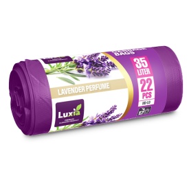 Saci menaj 35L aroma lavanda, cu urechi, 22buc/rola, Luxia 4076