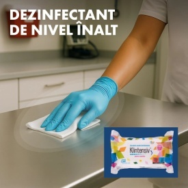Servetele umede dezinfectante pentru suprafete, 80 buc, Klintensiv - Img 2