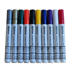 Set 10 buc marker cu vopsea Optima 3710, varf 2-3mm