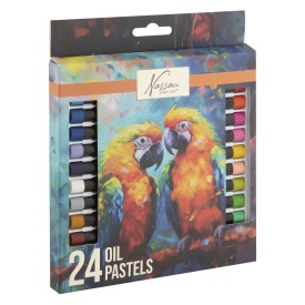 Set 24 culori ulei pastel, Grafix