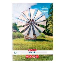 Set 5 caiete A4, 80file, dictando, Herlitz motiv Romania - Img 3