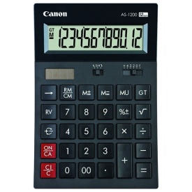 Calculator de birou 12 digiti dual power CANON AS1200 - Img 1