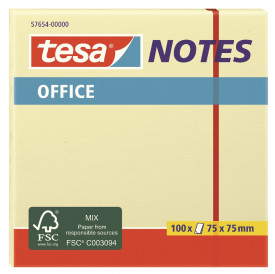 Notes adeziv 75x75, galben pastel, 100foi, Tesa 57654