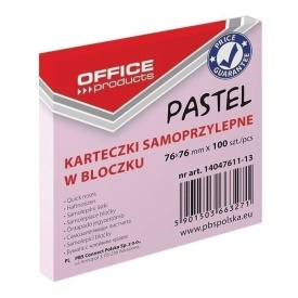 Notes adeziv 76x76, culori pastel, 100foi, Office Products