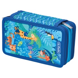 Penar echipat Herlitz, 3 compartimente, 31 piese, motiv Jungle Safari 50049301 - Img 1