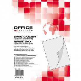 Rezerva hârtie caroiata pentru flipchart, 70g/mp, 20coli/top, Office products - Img 1