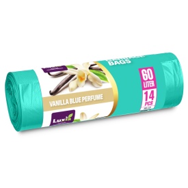 Saci menaj 60L aroma vanilla blue, cu urechi, 14buc/rola, Luxia 4073