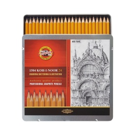 Set 24 creioane grafit Koh-I-Noor Arta 8B-10H - Img 1
