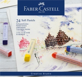 Set 24 culori pastel soft Faber Castell