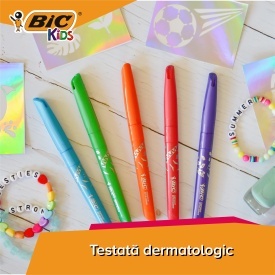 Tatuaje temporare Bic Kids, set de 5 markere+10 sabloane - Img 2