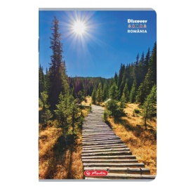 Caiet A4 100file, matematica, 70g/mp, Herlitz motiv Romania - Img 4
