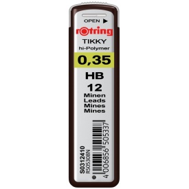 Mina creion 0.35mm Rotring, 12buc/set