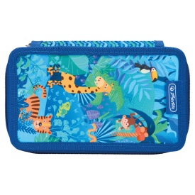 Penar echipat Herlitz, 3 compartimente, 31 piese, motiv Jungle Safari 50049301 - Img 2