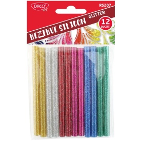 Rezerve silicon glitter 7mm, 12/set, Daco RS207