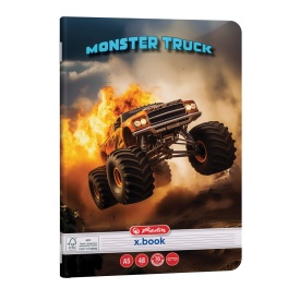 Set 10 caiete A5, 48file, dictando, Herlitz motiv MonsterTruck - Img 1