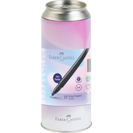 Set 15 bucati linere 0.4mm Faber Castell in cutie metal