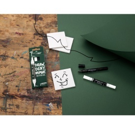 Set 2 markere acrilice Multimark alb-negru, Faber-Castell - Img 2