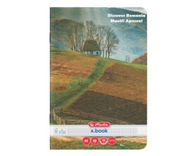 Set 5 caiete A4, 60file, matematica, Herlitz motiv Discover Romania - Img 1