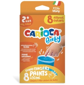 Acuarele Finger Paint Carioca 8 x 50ml