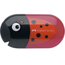 Ascutitoare dubla, cu container si radiera, Faber-Castell