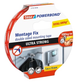 Banda dublu adeziva 19mm x 5m, TESA Powerbond Ultra Strong 55792