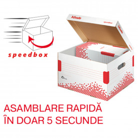 Container arhivare si transport Esselte Speedbox, cu capac, pentru 3 cutii arhivare, 623912