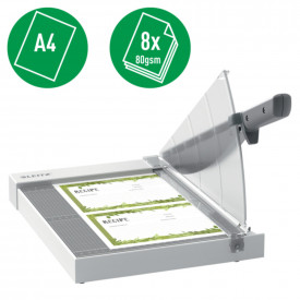 Ghilotina LEITZ Home Precision, A4, 8 coli, gri - Img 3