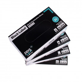 Manusi nitril PPS, negre, 100buc/cutie