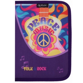 Penar echipat Herlitz, 1 fermoar, 17 piese, motiv Folk&Rock