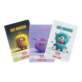 Set 10buc caiet A5, 48file, matematica, Herlitz motiv Cute Monster - Img 1