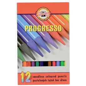 Set creioane color fara lemn Progresso, 12 culori, K8756-12