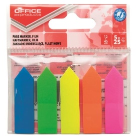 Index autoadeziv PVC 5 culori sageata, 45x12mm, Office Products