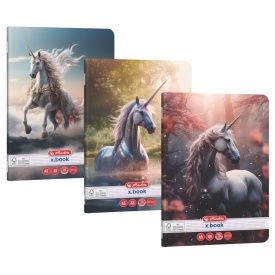 Set 10 caiete A5, 48file, dictando, Herlitz motiv Unicorn - Img 1